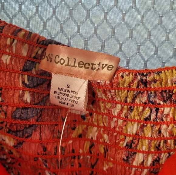 BOG Collective Strapless Floral Jumpsuit Romper, Cute Comfy Tropical Flowy Sz S - Picture 2 of 5